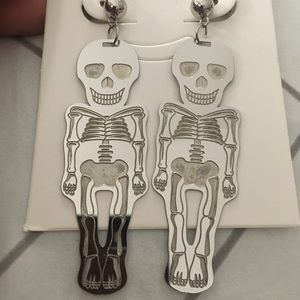 SOLD! Halloween Skeleton Drop Dangle Earrings